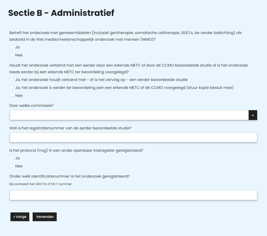 Administratie formulieren software