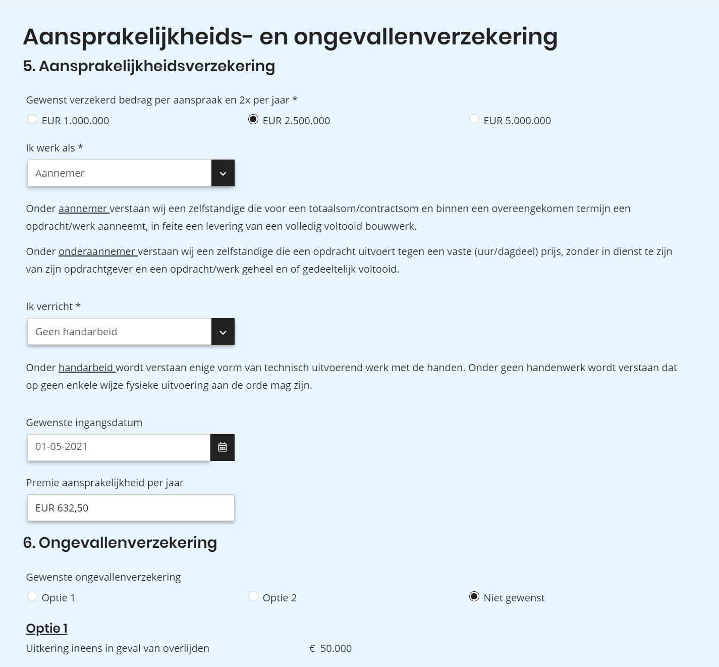 Verzekeringen software forms