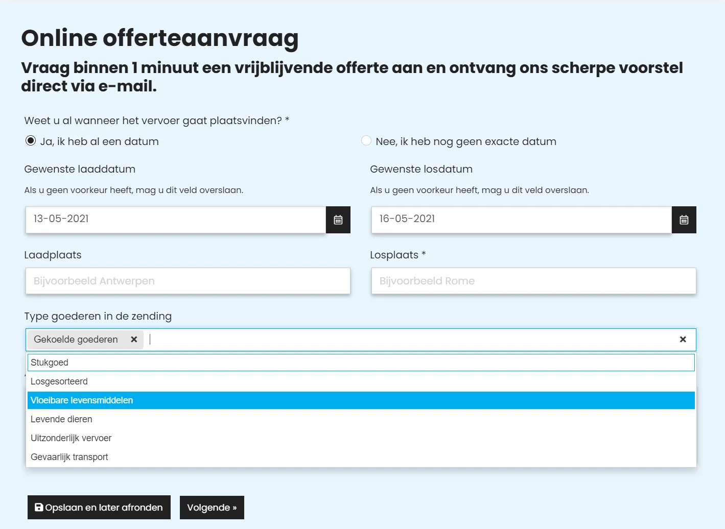 Digitale Offerte Formulieren