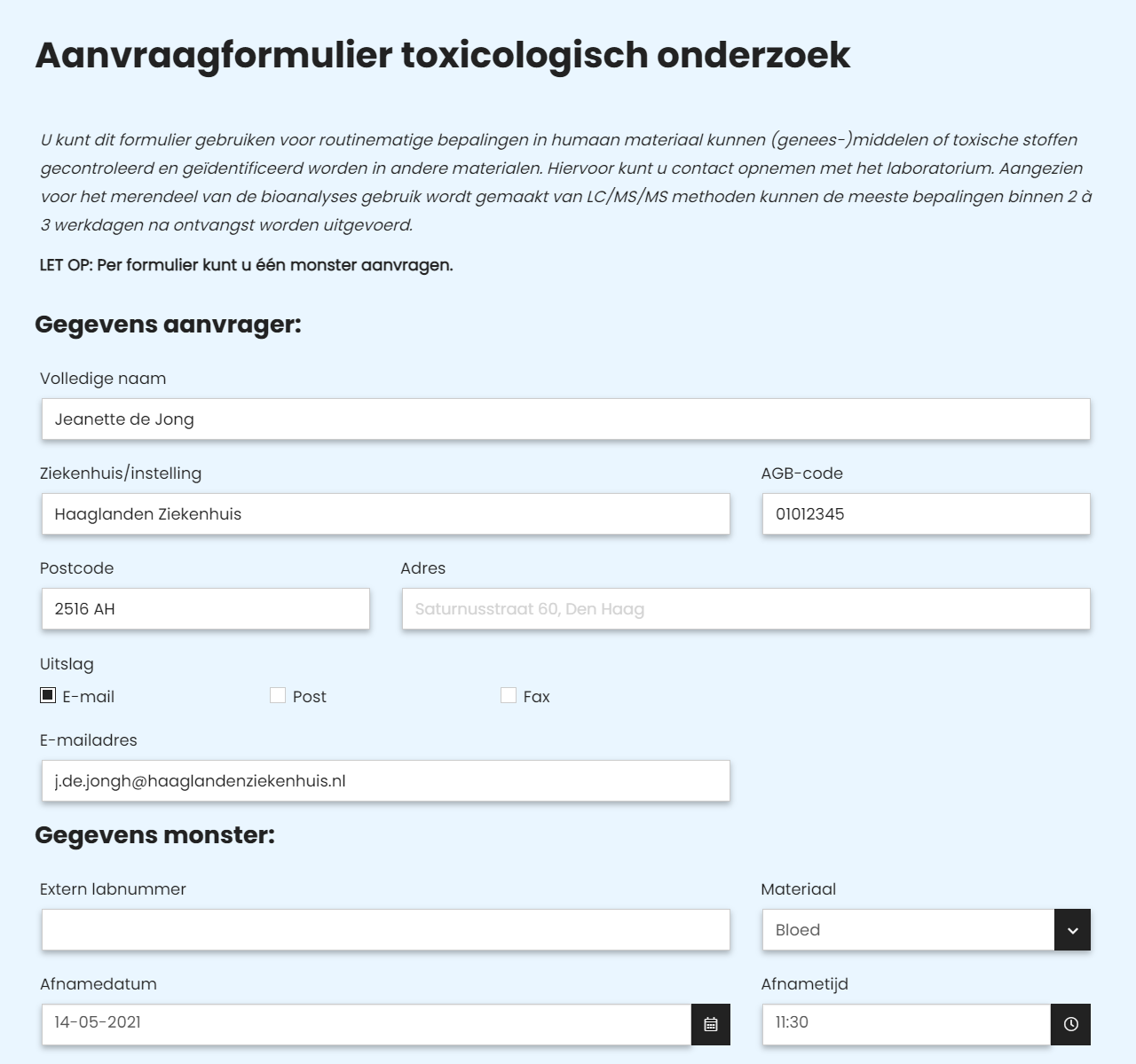 Aanvraagformulier online digitaal