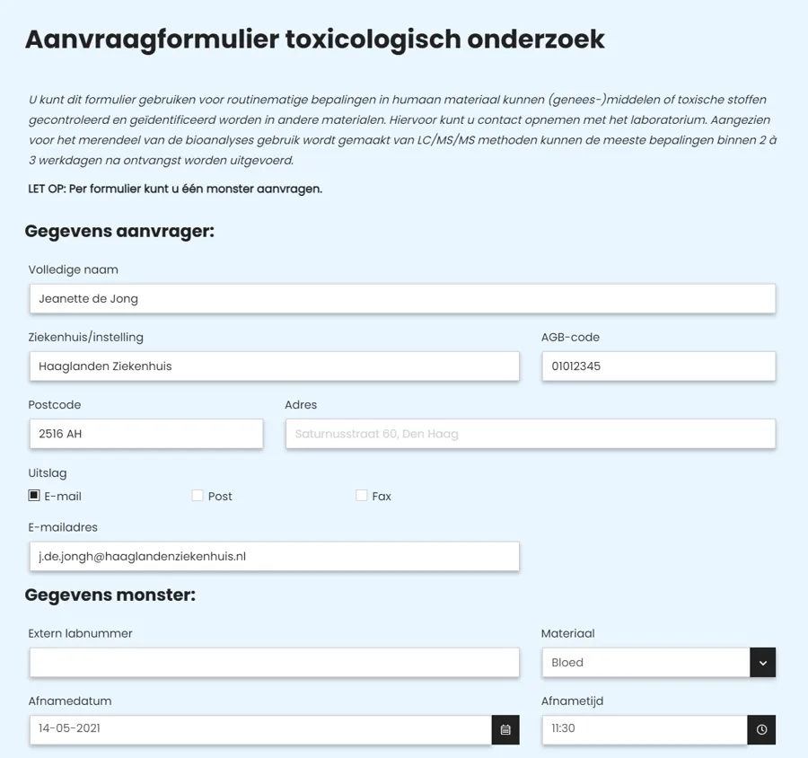 Aanvraagformulier online digitaal