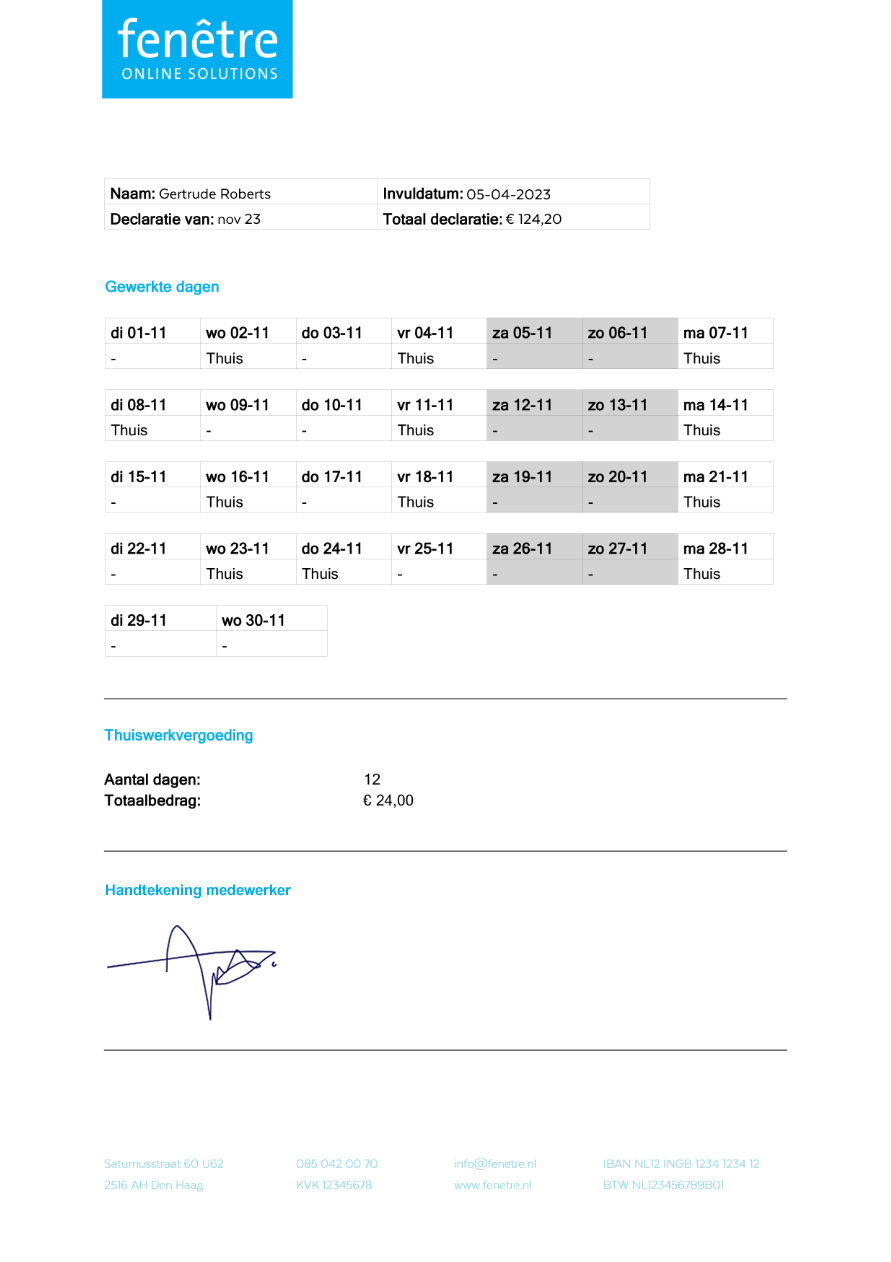 formulier document generator