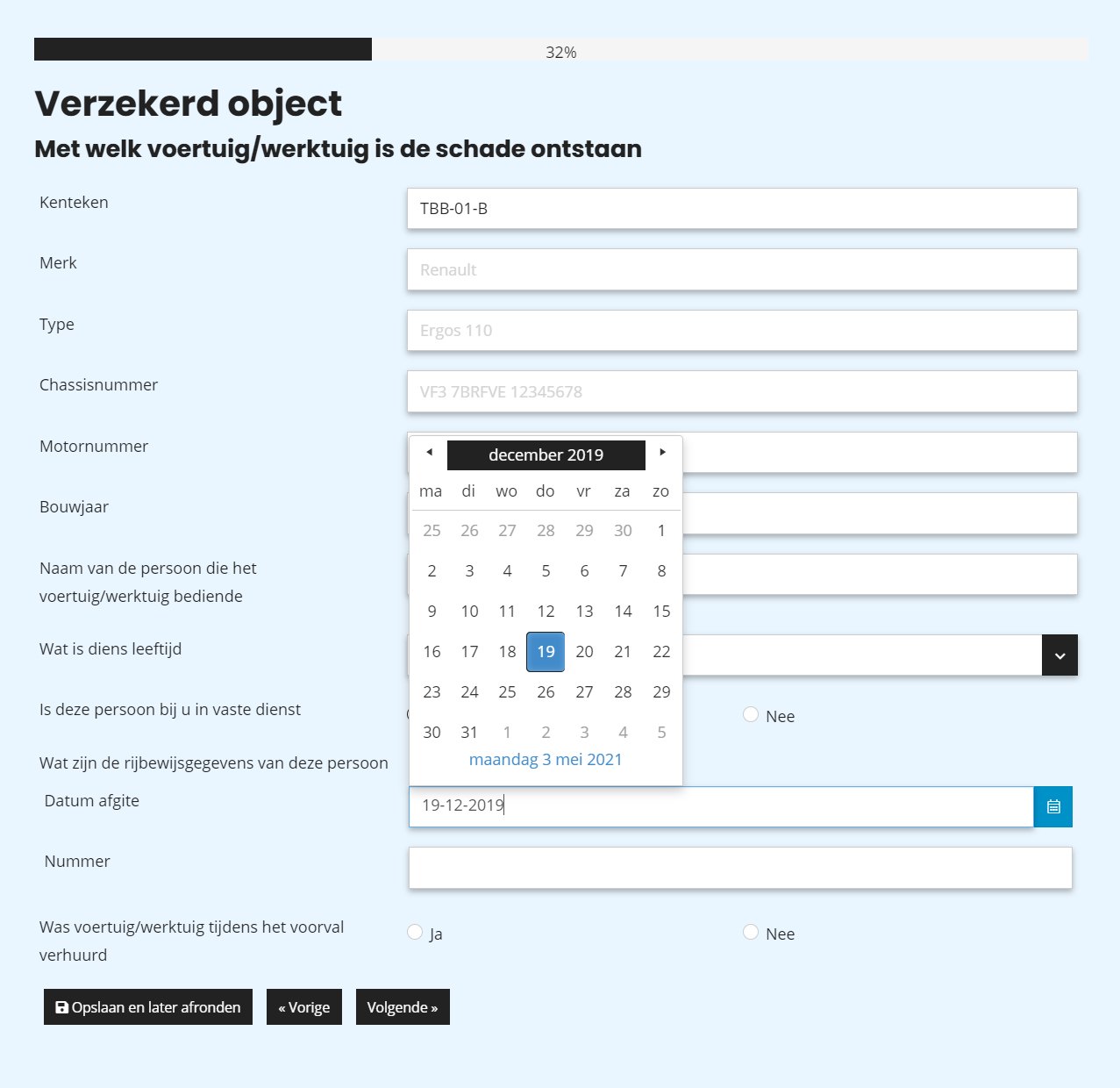 digitaal formulier opbouwen