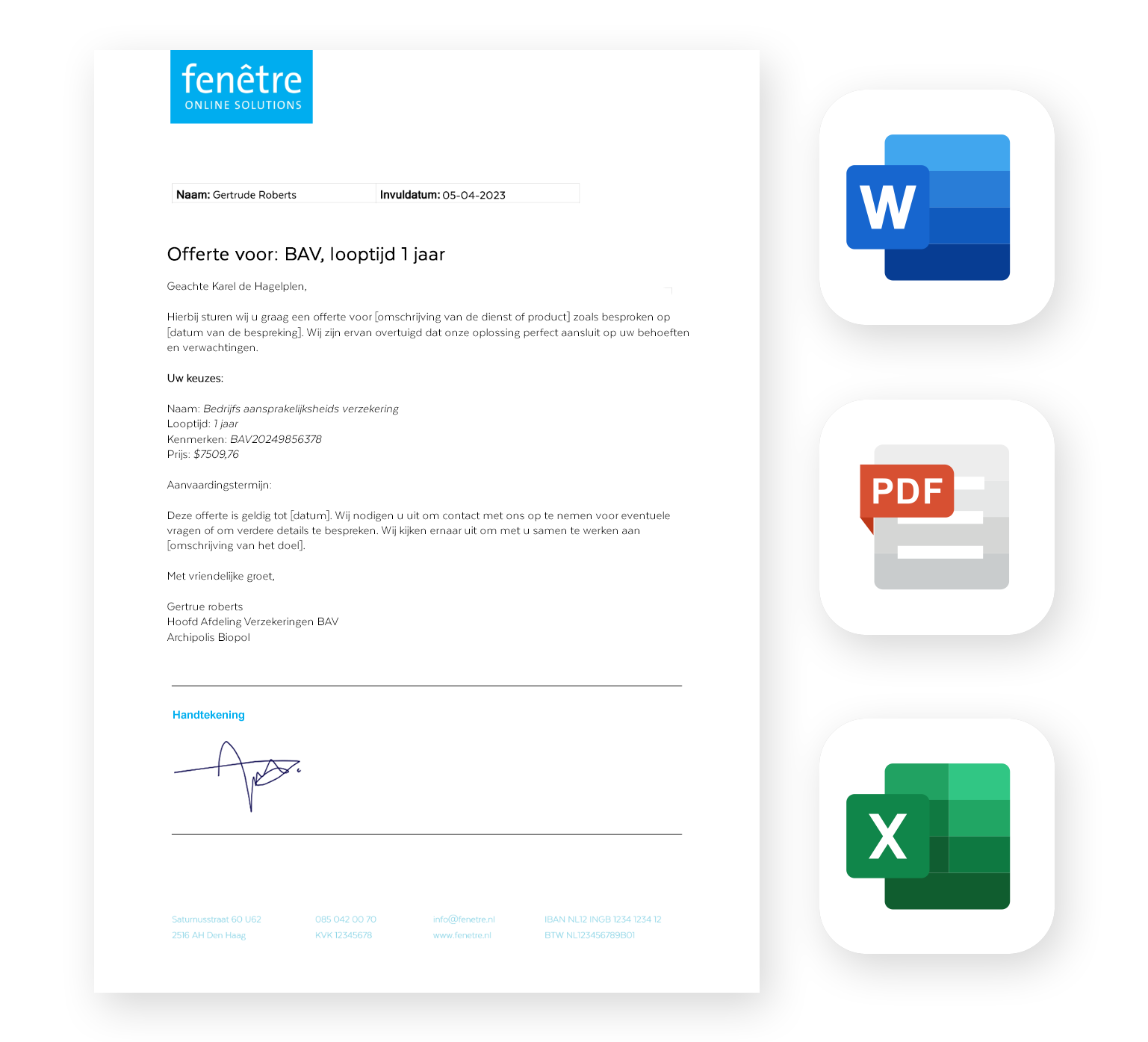 Onderteken en review 