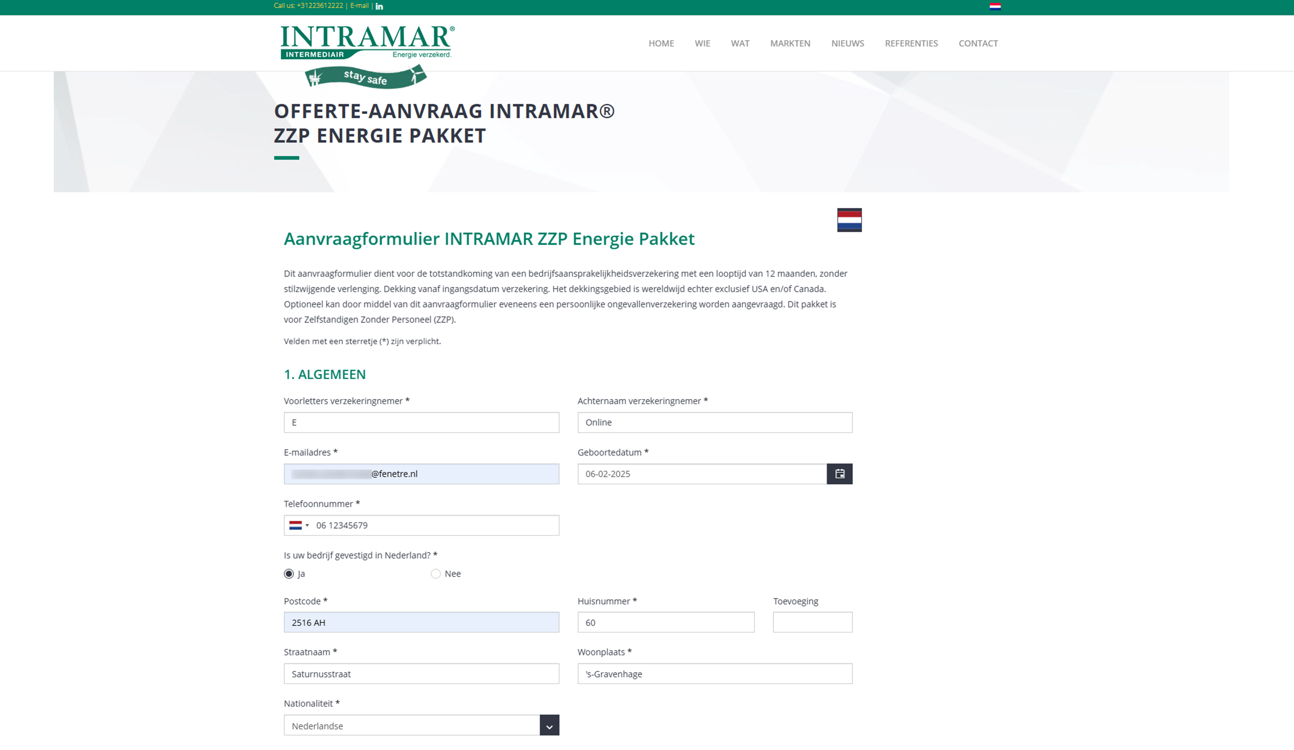 BAV Formulier Online