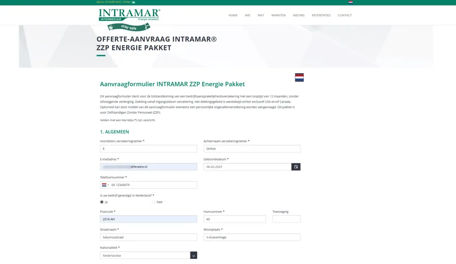 BAV Formulier Online