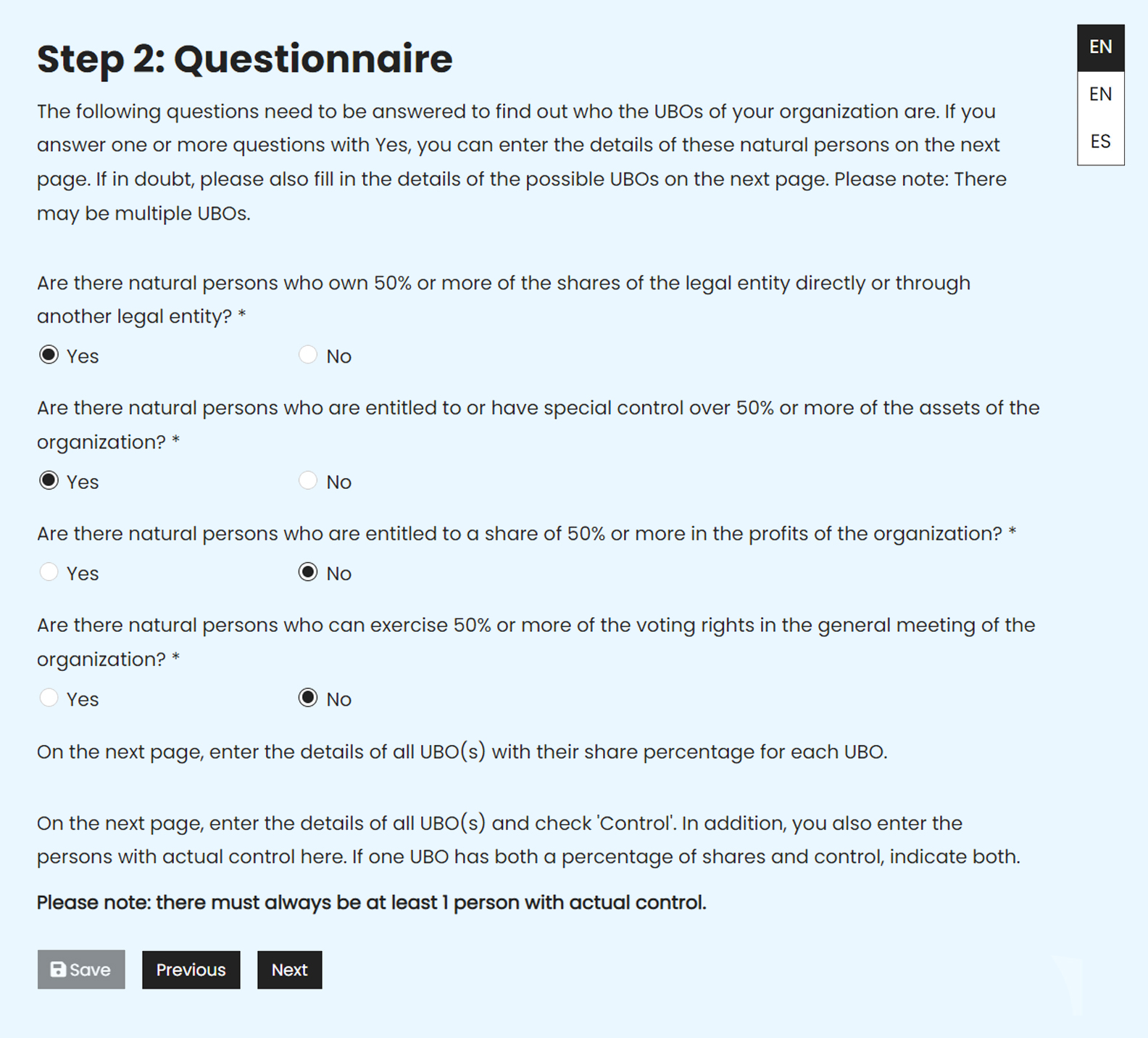 Meertalig invulformulier