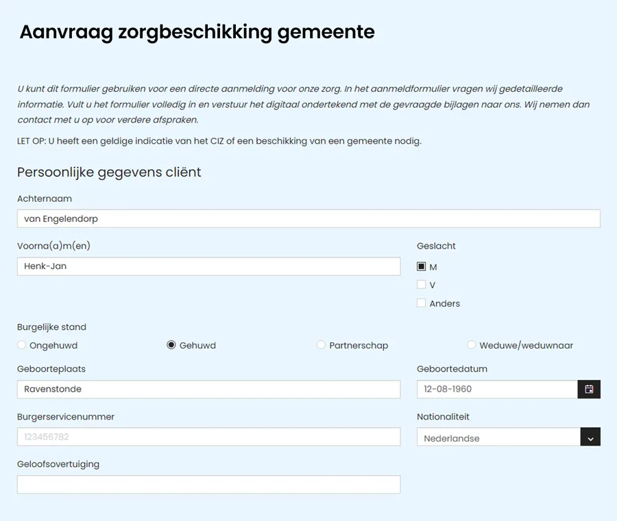 Gemeente digitale formulieren