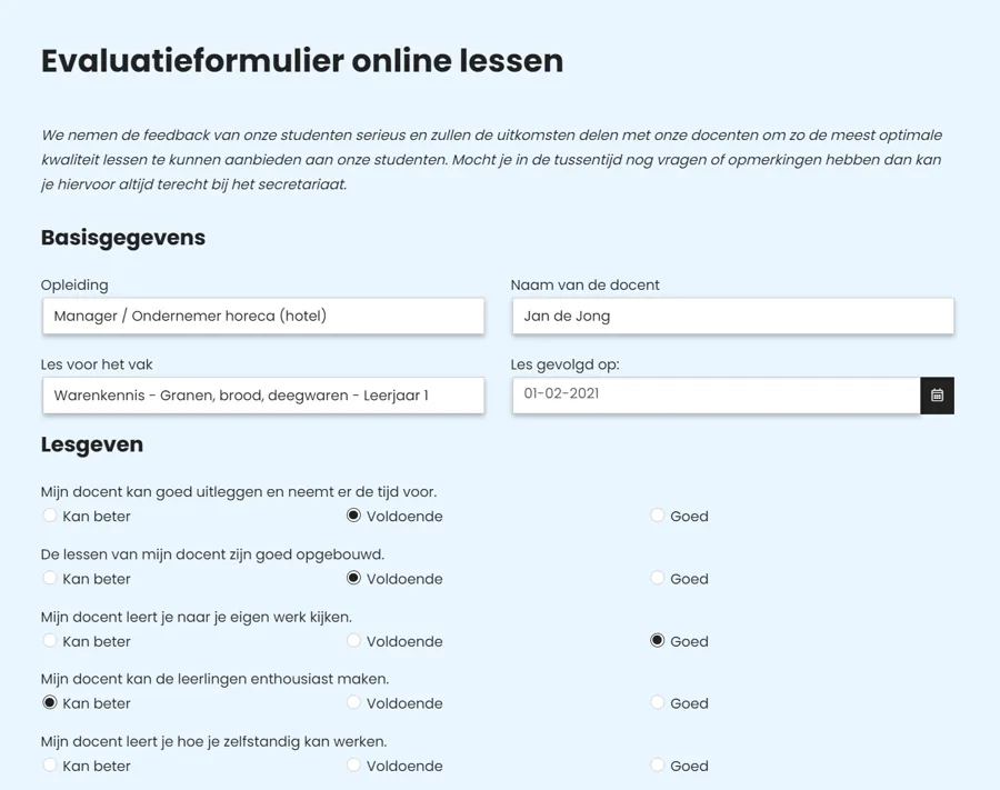 Onderwijs formulieren | Diamond Forms, Flows & Docs