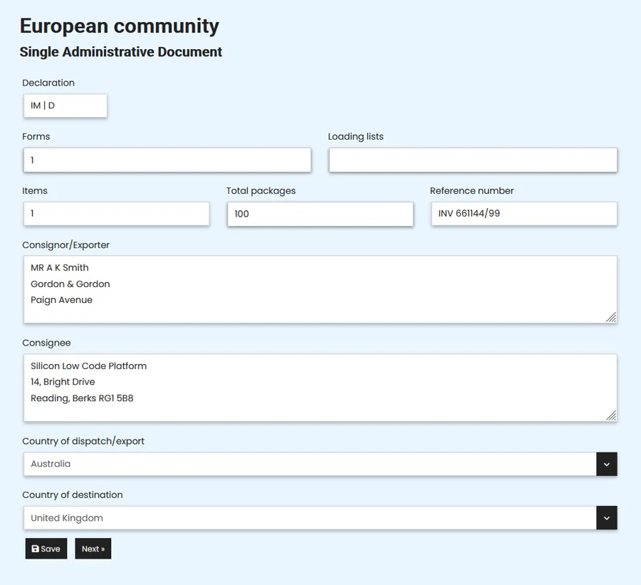 Internationale formulieren software