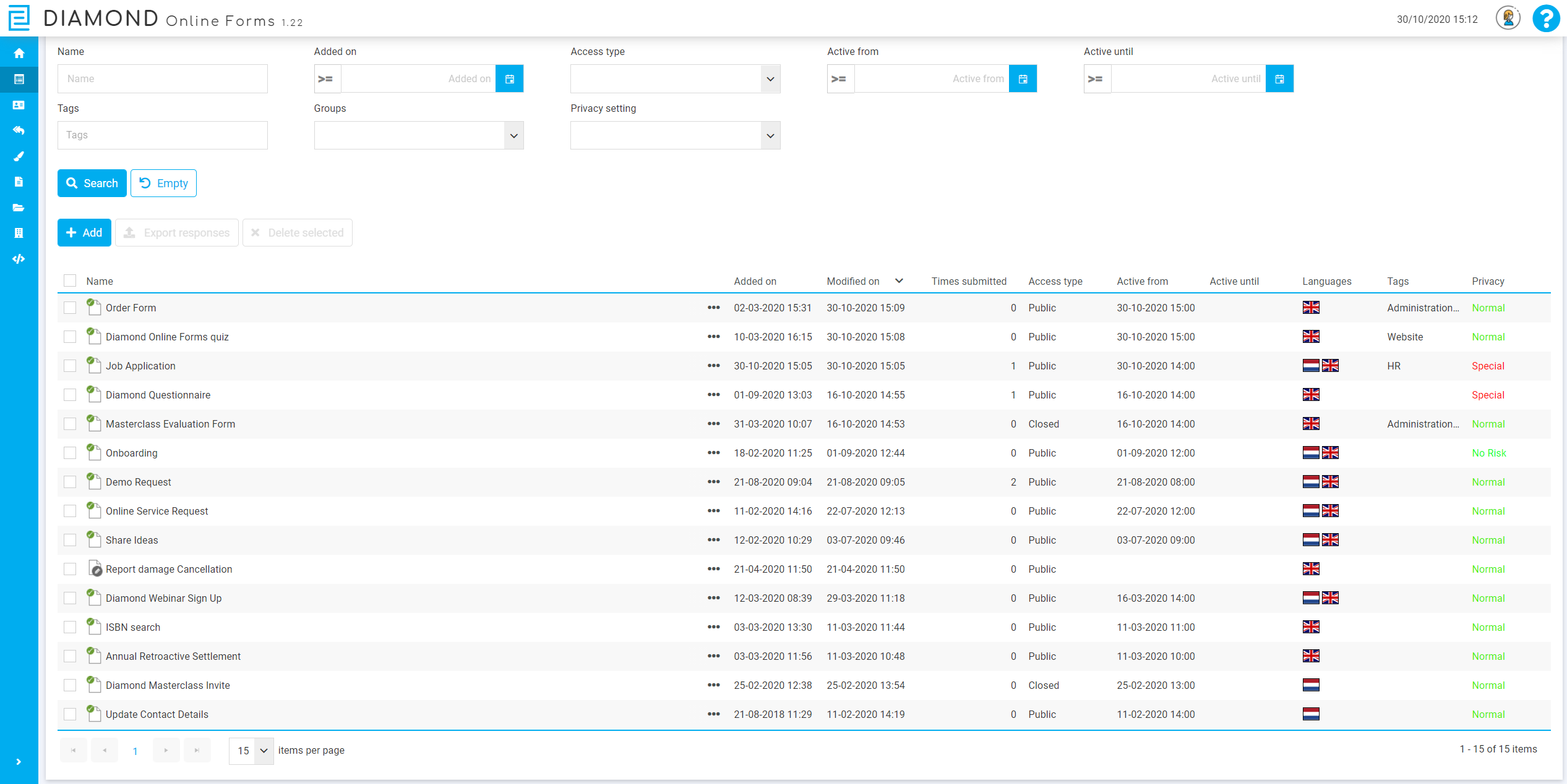 Polaris digital forms