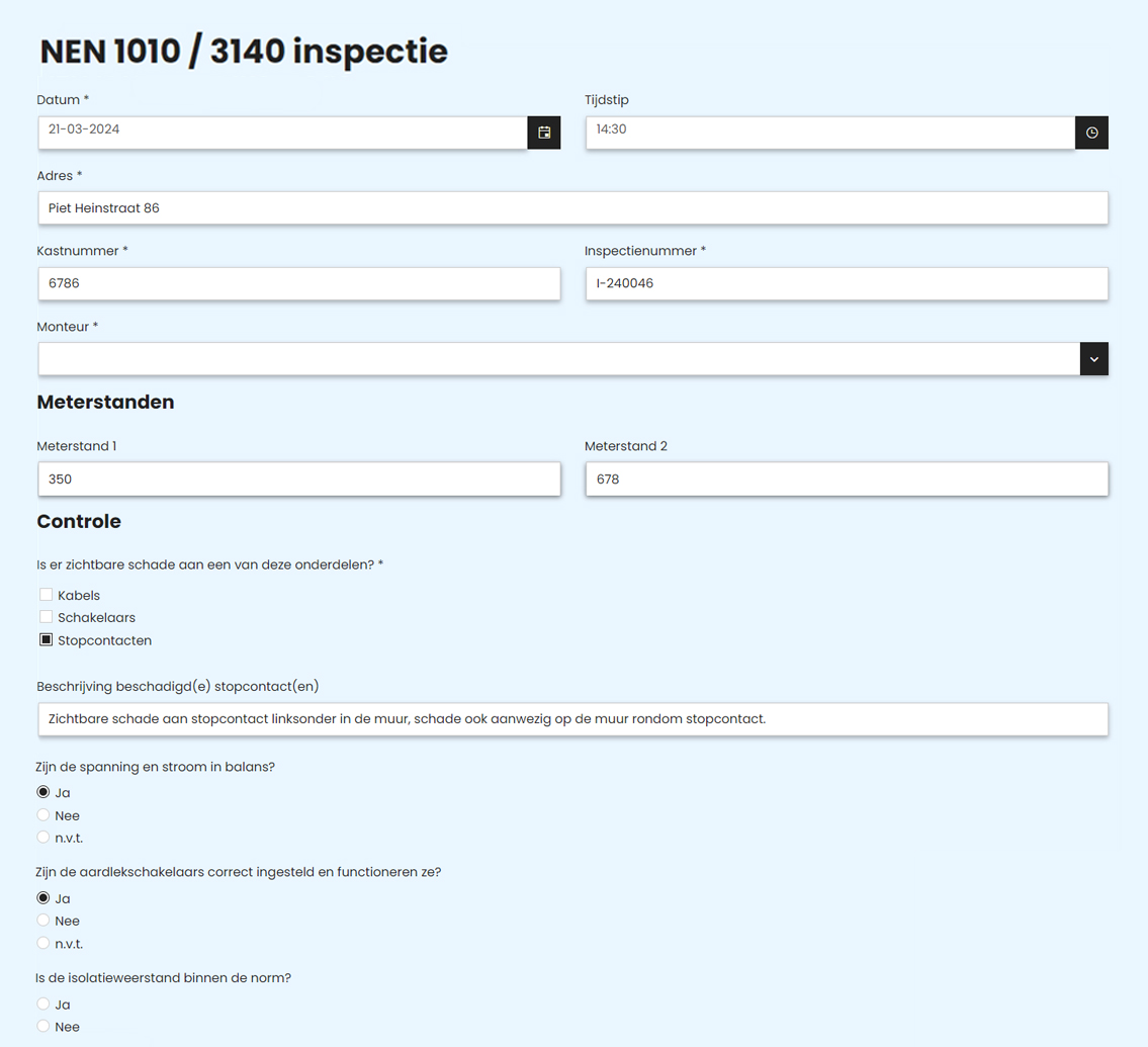 NEN Inspectie Formulier