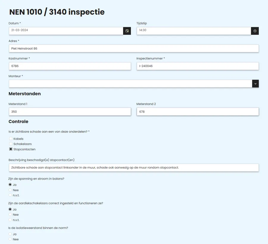 NEN Inspectie Formulier