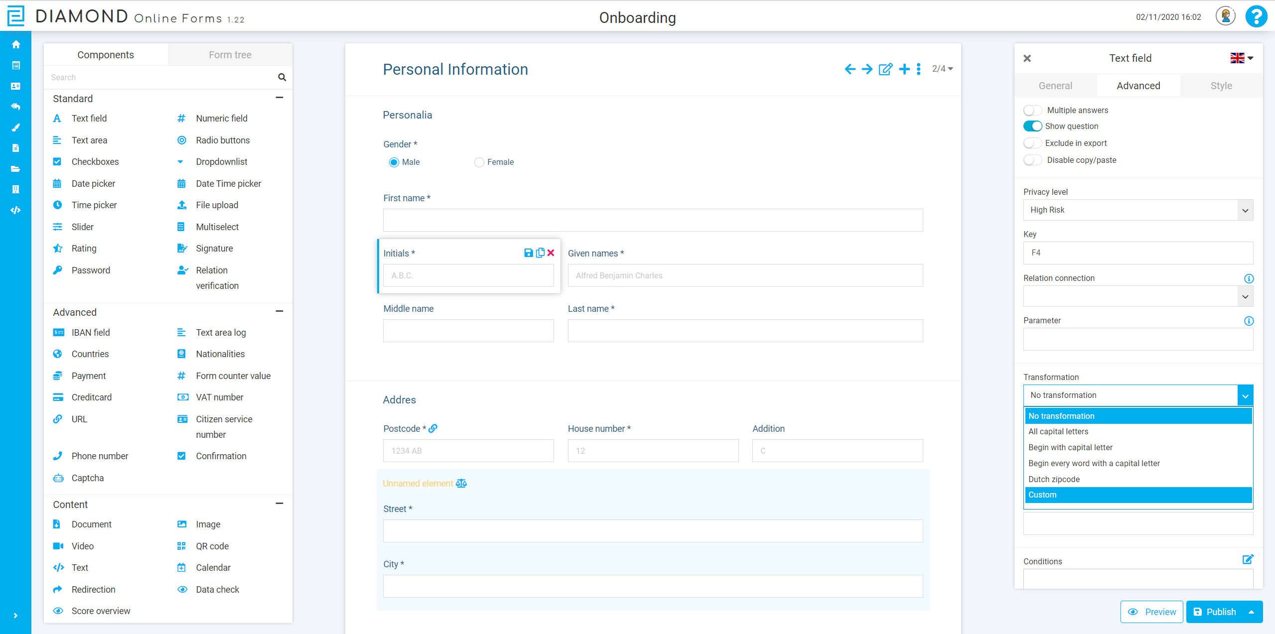 Formulier digitaal bewerken